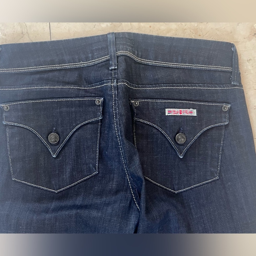 Hudson dark denim straight cut jeans